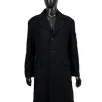 Armani Jeans Cappotto Lana Nero Uomo Tg 48 L