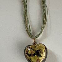 Collana con cuore vetro siffo