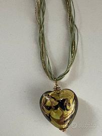 Collana con cuore vetro siffo
