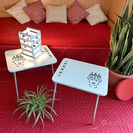 Coppia di tavolini Teste di Moro