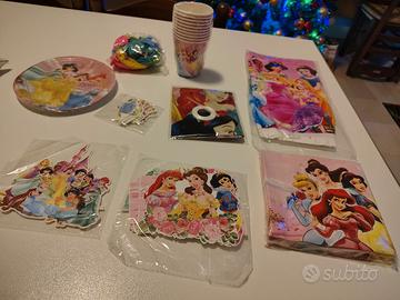 set compleanno principesse della Disney 