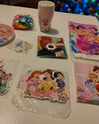 set compleanno principesse della Disney 