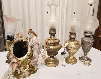 Lampade d’epoca e a petrolio elettrificate