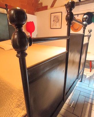Letto ferro battuto antico stile Liberty
