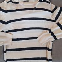 Maglione cotone uomo bianco/blu Zara Man