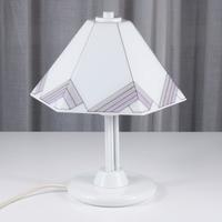 Lampada, abat-jour anni ’80 in vetro serigrafato