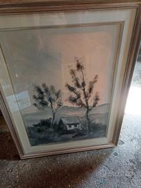 dipinto su tela artista Bosio titolo Paesaggio 