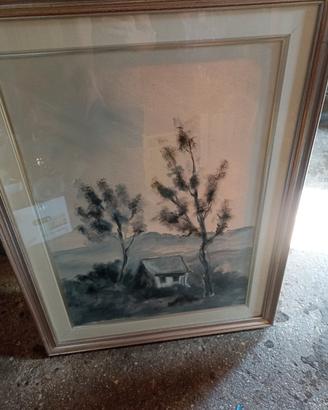 dipinto su tela artista Bosio titolo Paesaggio 