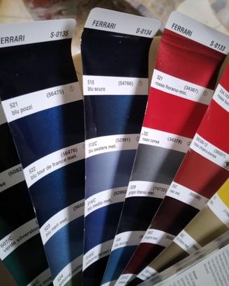 Mazzette colori originali Ferrari Lamborghini Pors