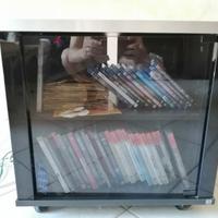 Mobile porta dvd in legno con anta in vetro