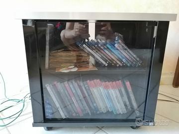 Mobile porta dvd in legno con anta in vetro