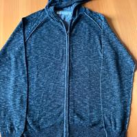 Maglione zip con cappuccio, Smiling London grigio