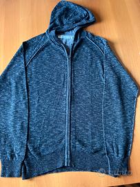 Maglione zip con cappuccio, Smiling London grigio