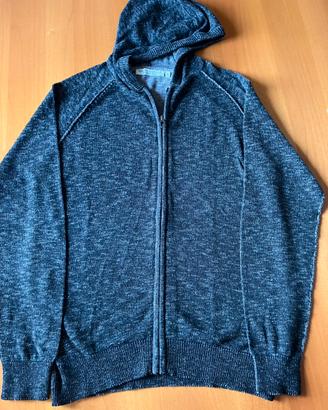 Maglione zip con cappuccio, Smiling London grigio