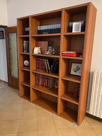 Libreria modulare in legno di ciliegio