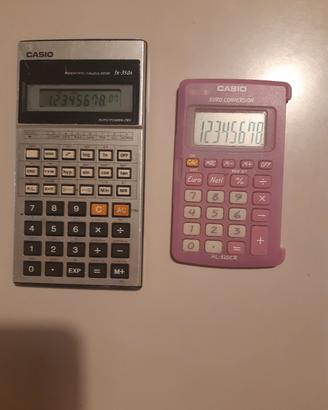 Coppia calcolatrici Casio vintage perfettamente...