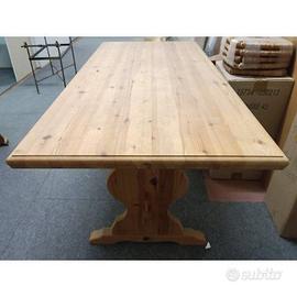 Tavolo 180x80 legno nordico con nodi, grezzo