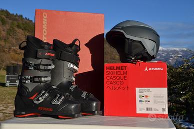 scarponi sci alpino + casco omologato Atomic