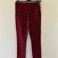 Zara pantalone animalier rosso nero
