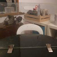 Parascintille per camino in acciaio e vetro