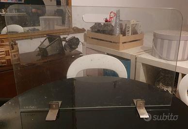 Parascintille per camino in acciaio e vetro