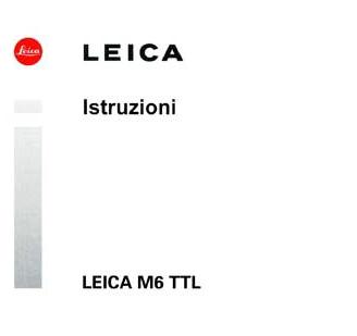 Per Leica Fotocamera Libretto Manuale Istruzioni