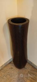 Vaso in legno banano