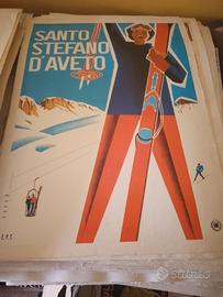 manifesto poster pubblicitario s. Stefano aveto 