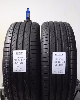 2 GOMME USATE 215 50 R18 DELINTE 92W