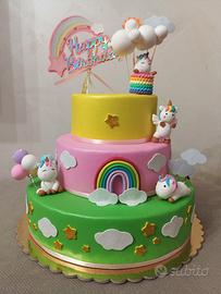 torta scenografica tema unicorno 
