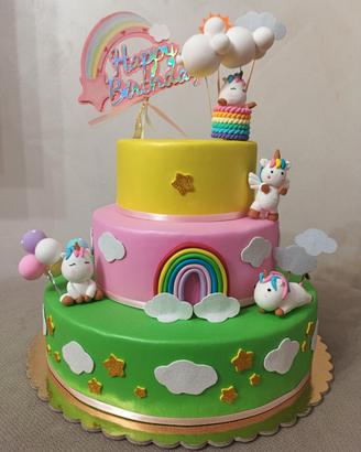 torta scenografica tema unicorno 
