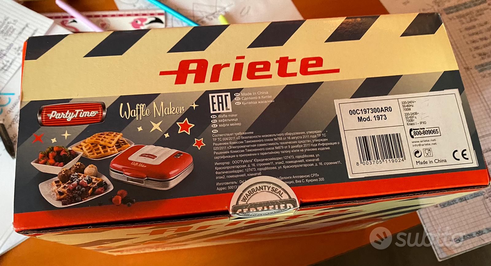 Ariete 1973 00C197300AR0 Waffle machine - rosso