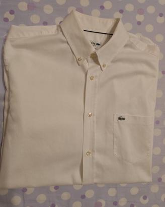 Camicia Lacoste bianca uomo