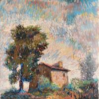 Pittore italiano scuola post-divisionista '900