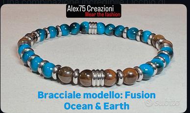 Bracciale artigianele modello Fusion Ocean & Earth