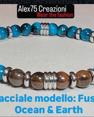 Bracciale artigianele modello Fusion Ocean & Earth