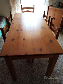 TAVOLO DA CUCINA IN LEGNO MASSELLO