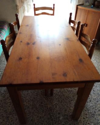 TAVOLO DA CUCINA IN LEGNO MASSELLO