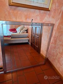 specchio cornice acciaio