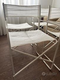 Sedie pieghevoli stile regista bianche – 4 sedie