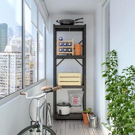 Scaffale / Mobile nero a 5 ripiani in metallo