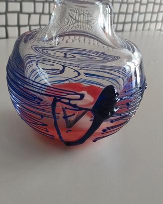 Vaso in vetro artistico anni '70 di Moser