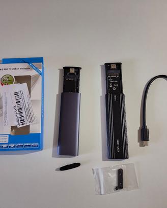 2x Case Esterni SSD M.2 sata (NGFF) - usb 3.1 6Gbp