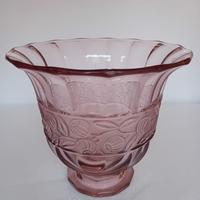 Vaso in vetro pressato art deco anni 30