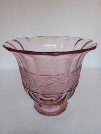 Vaso in vetro pressato art deco anni 30