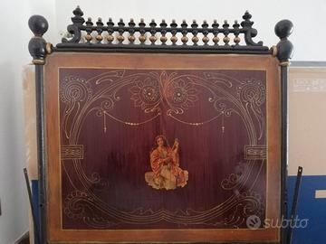 letto singolo in stile art nouveau