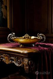 Centrotavola/fruttiera a navetta FARIM argento 100