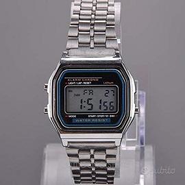 Crono Argento Retro Vintage Unisex luce allarme