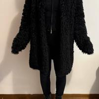 Pelliccia nera taglia S