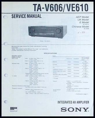 Amplificatore SONY TA-VE610